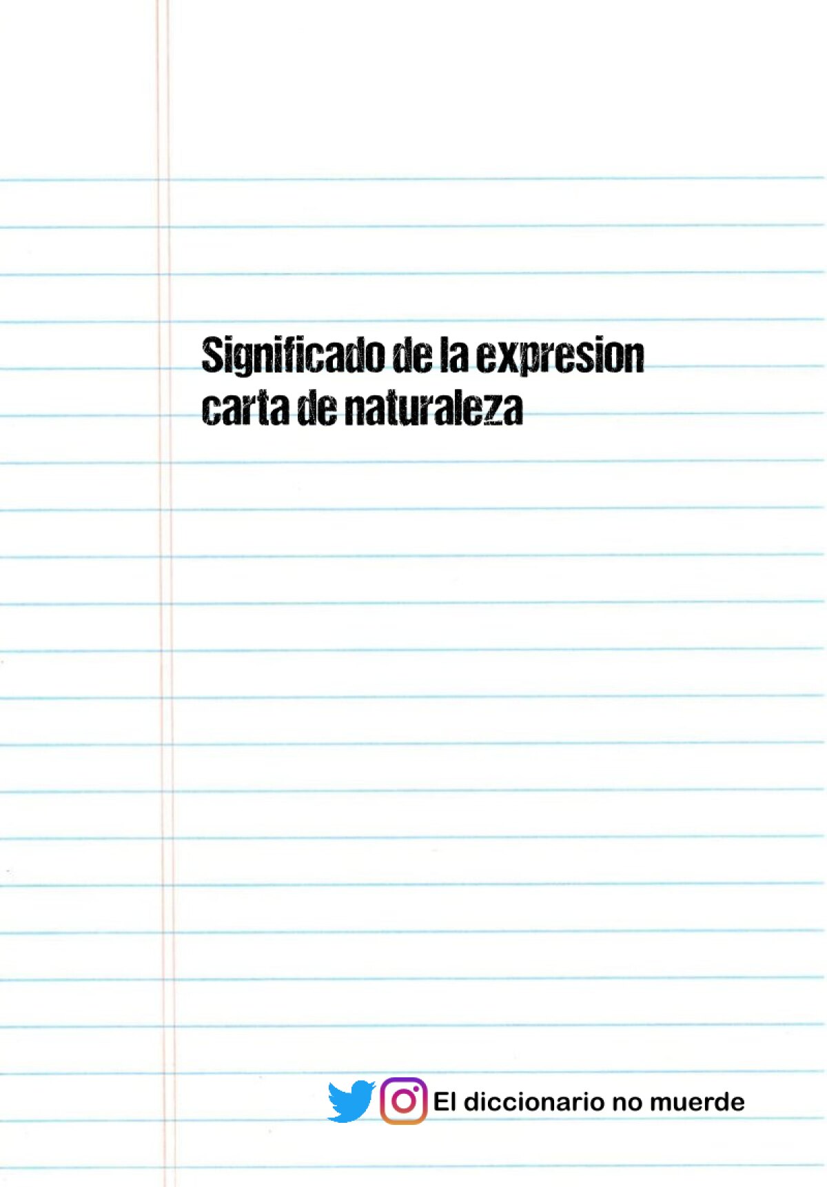 Significado de la expresion carta de naturaleza