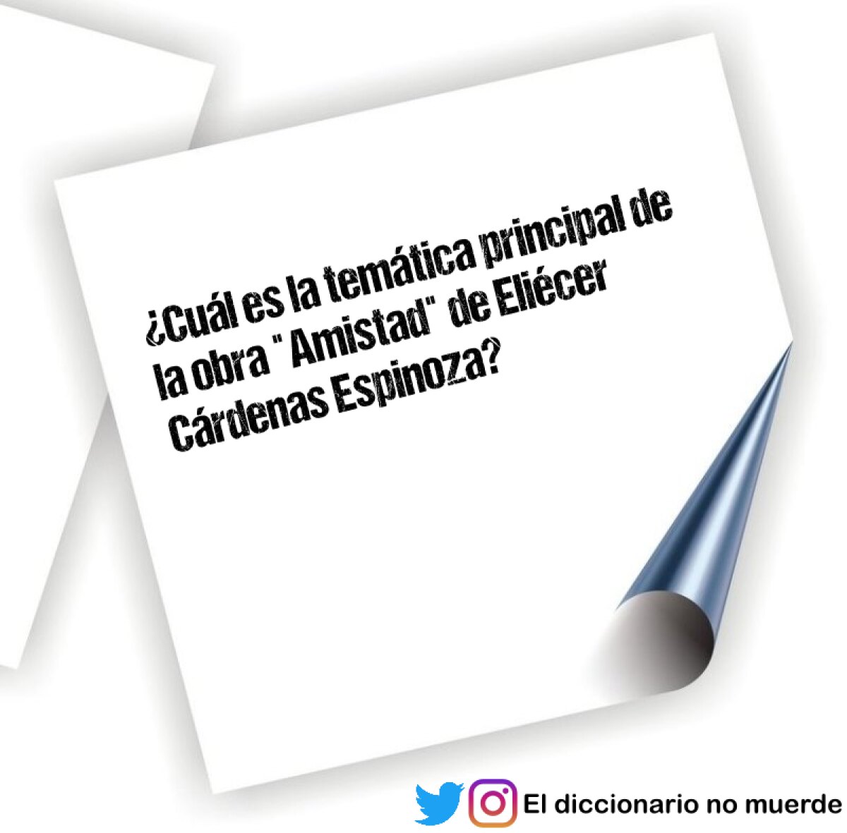 ¿Cuál es la temática principal de la obra "Amistad" de Eliécer Cárdenas Espinoza?