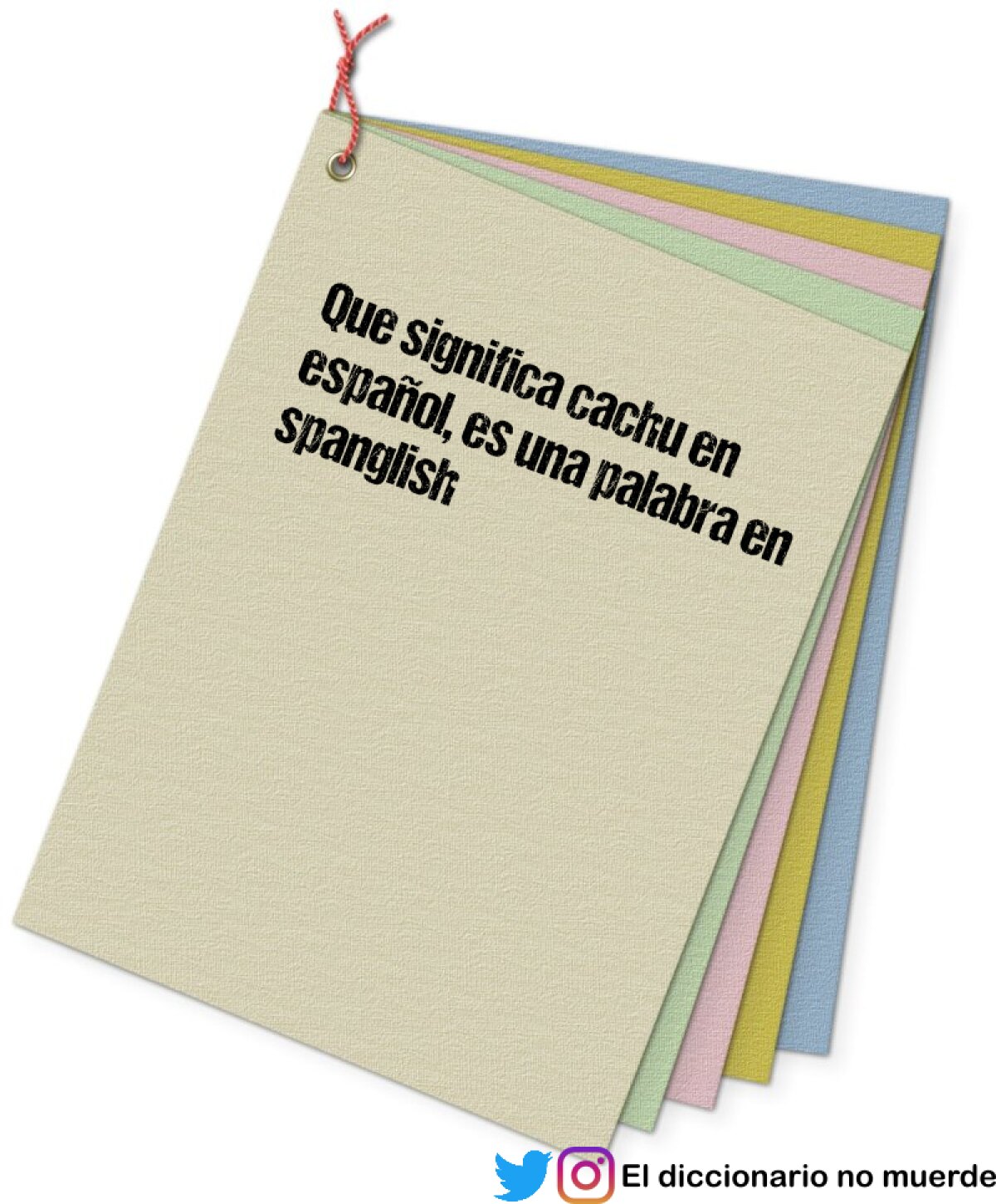 Que significa cachu en español, es una palabra en spanglish