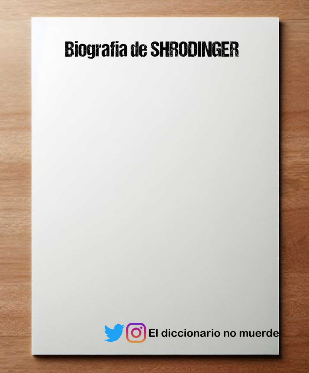 Biografia de SHRODINGER