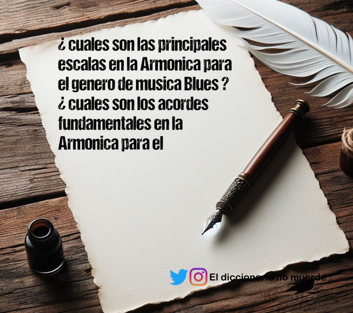 ¿ cuales son las principales escalas en la Armonica para el genero de musica Blues ?
¿ cuales son los acordes fundamentales en la Armonica para el genero de musica Blues ?
¿ cuales eran los accesorios caseros que se usaban para alterar el sonido de la armonica cuando tocaban musica Blues ?