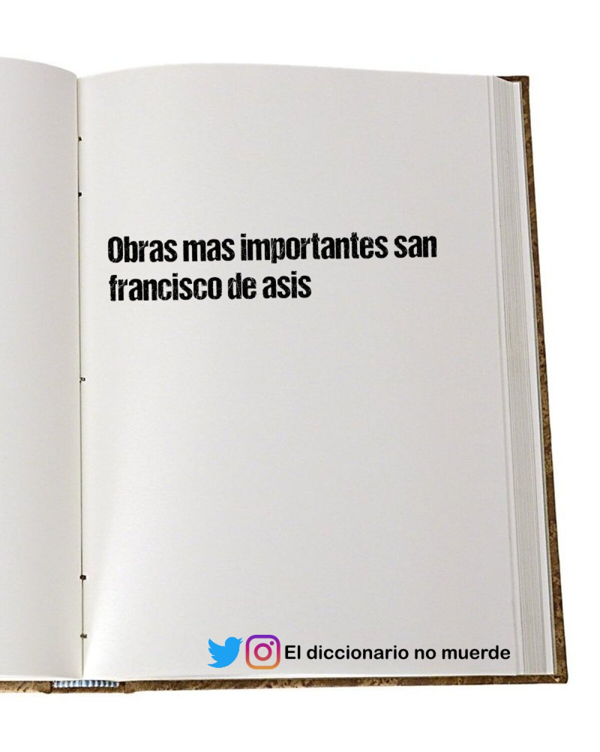 Obras mas importantes san francisco de asis