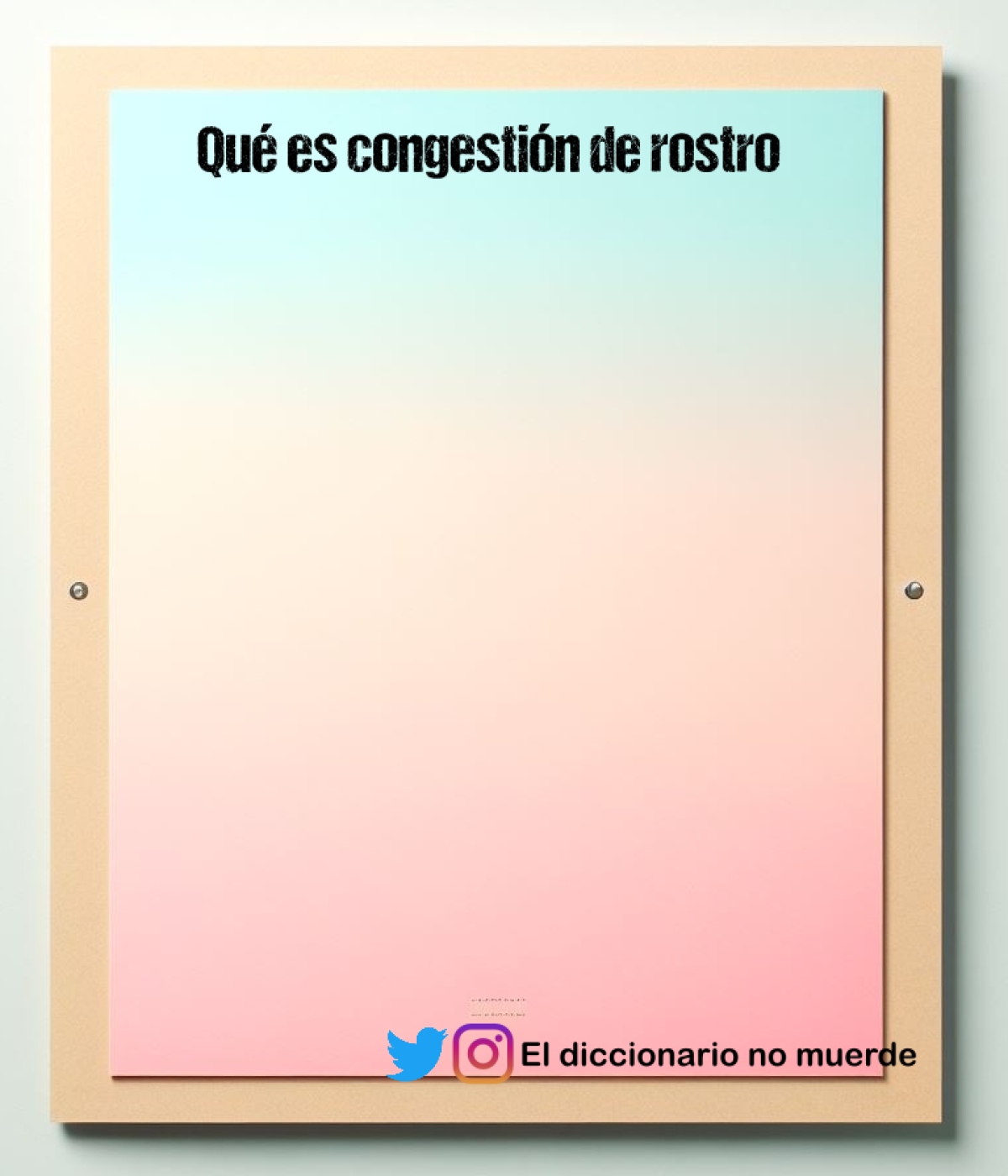 Qué es congestión de rostro