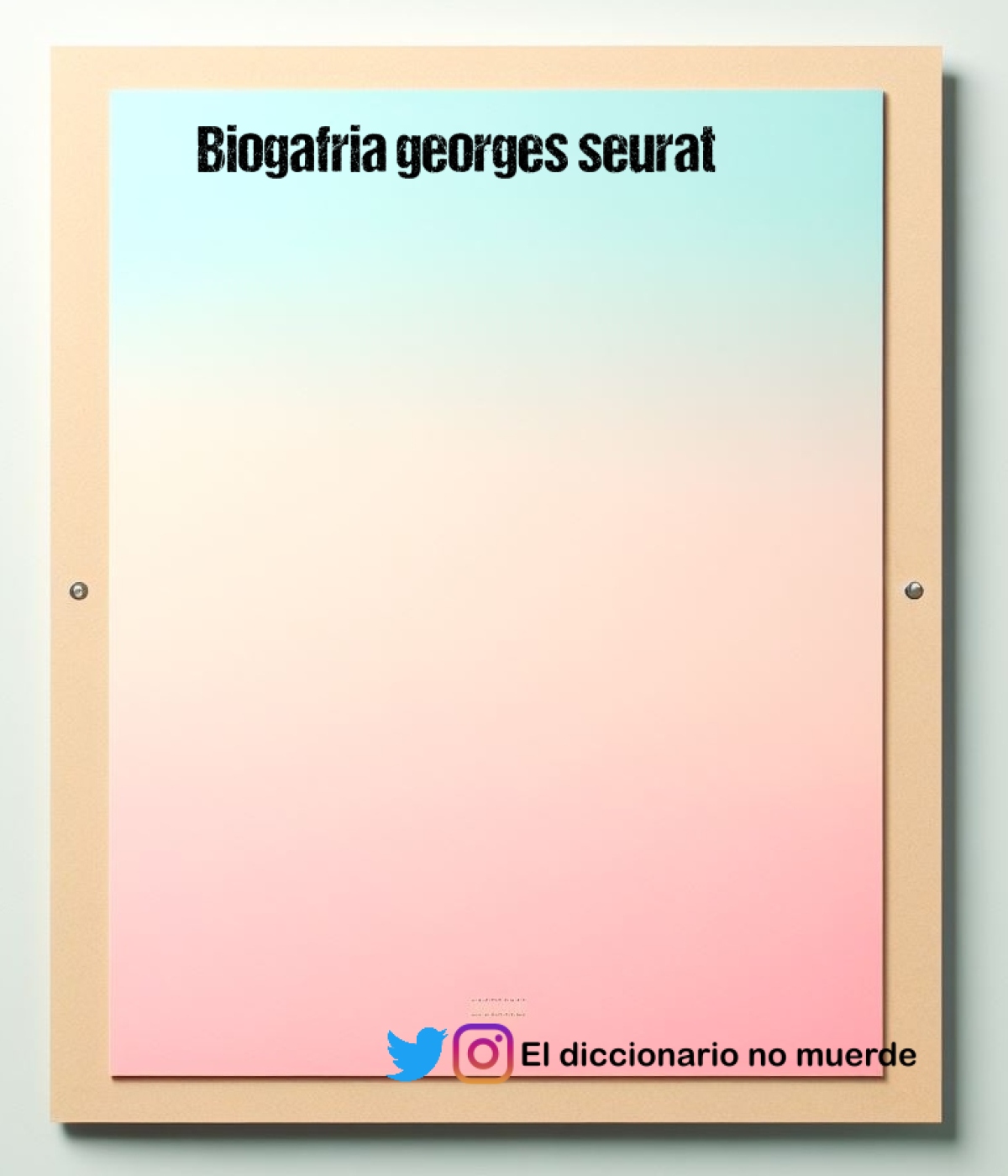 Biogafria georges seurat