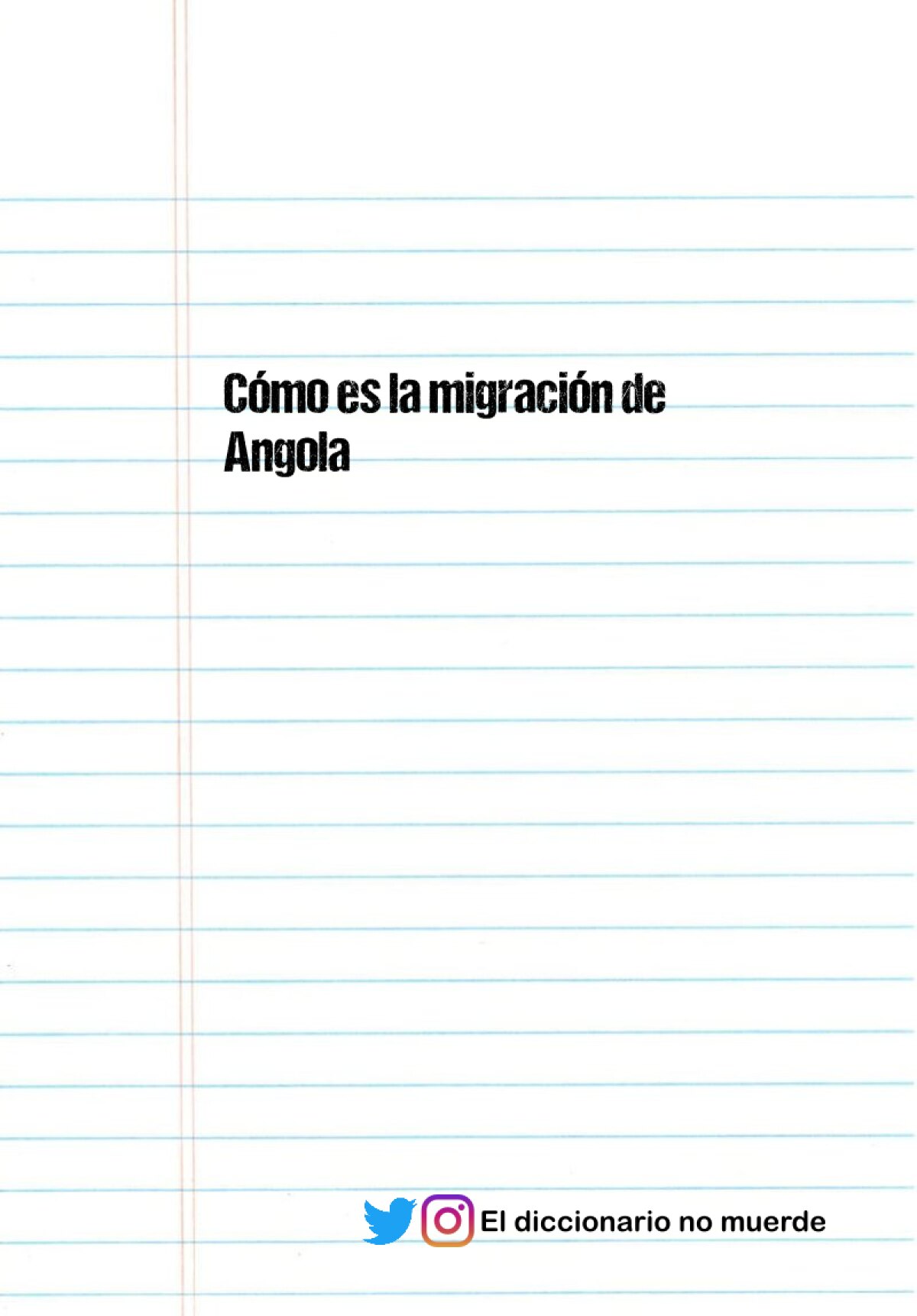 Cómo es la migración de Angola