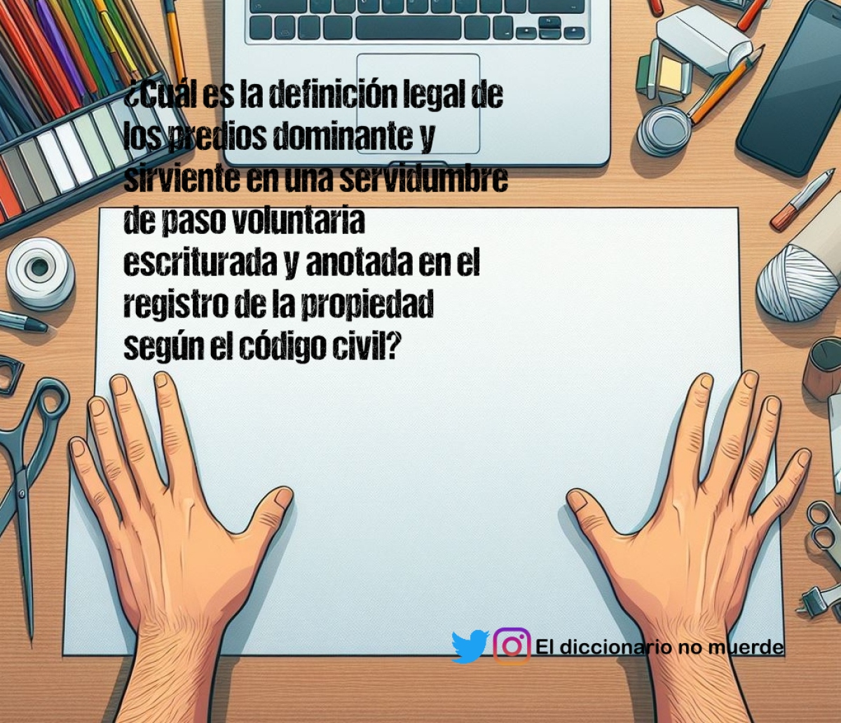 ¿Cuál es la definición legal de los predios dominante y sirviente en una servidumbre de paso voluntaria escriturada y anotada en el registro de la propiedad según el código civil?