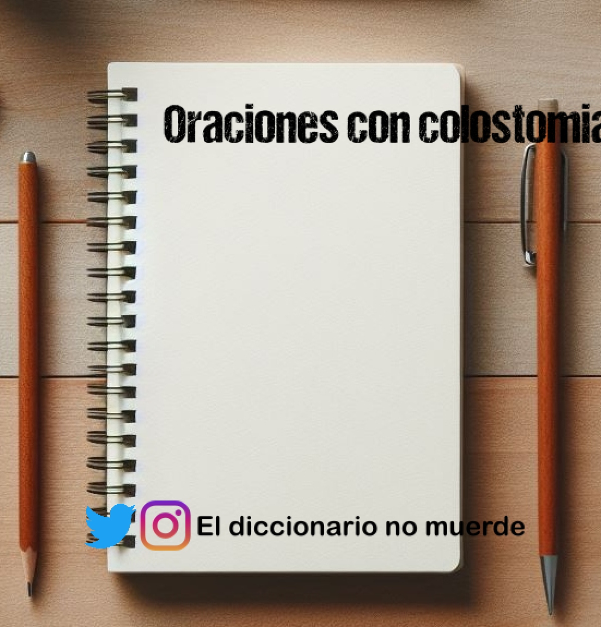 Oraciones con colostomia