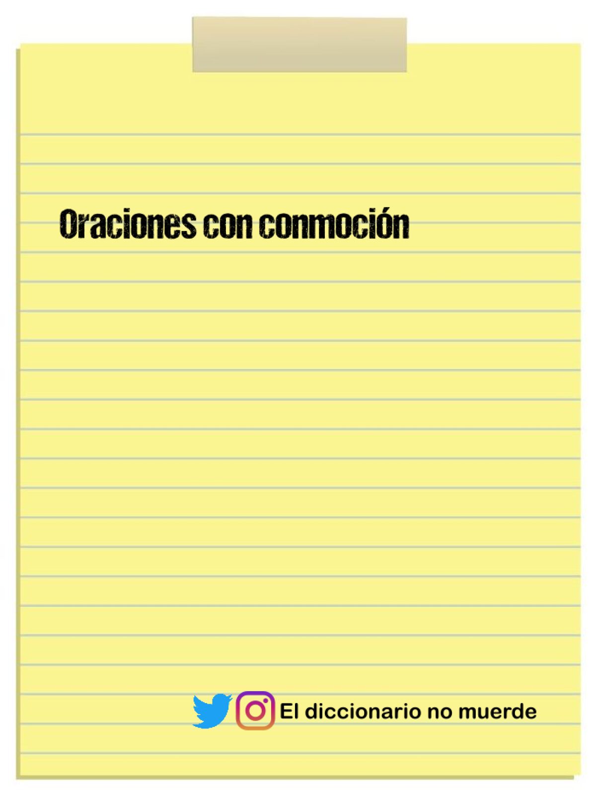 Oraciones con conmoción