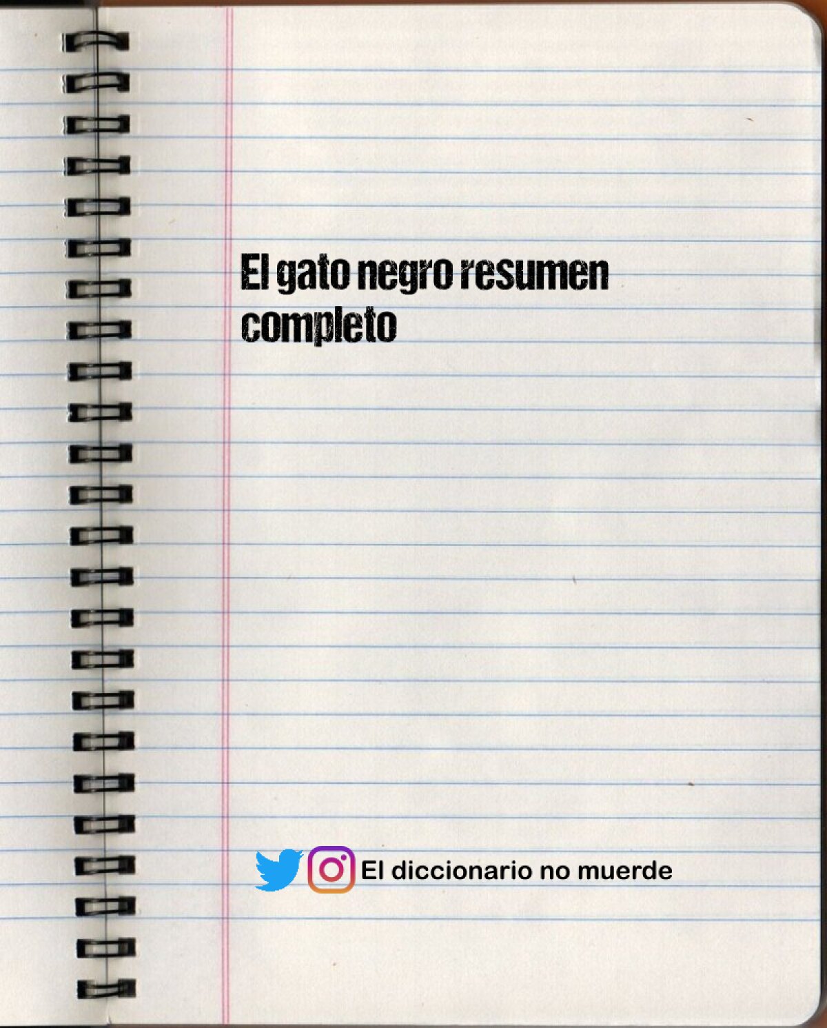 El gato negro resumen completo