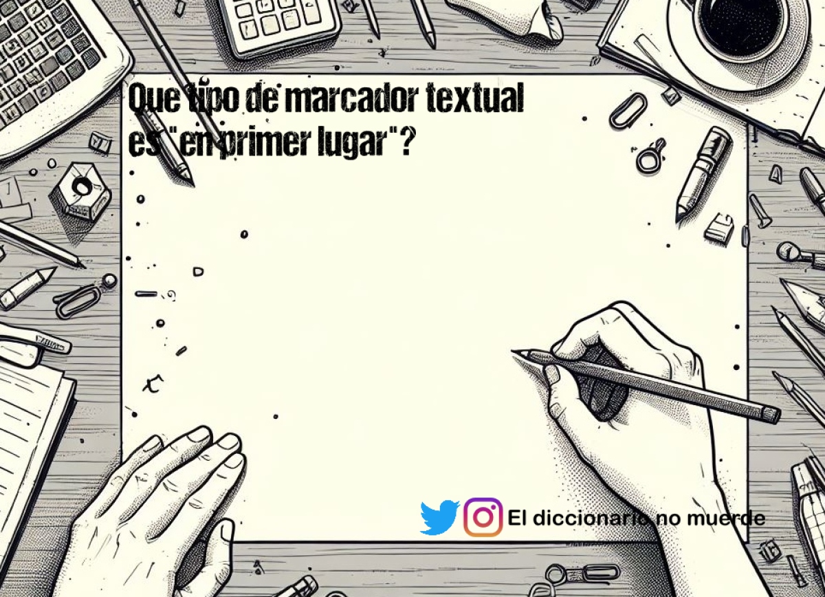 Que tipo de marcador textual es "en primer lugar"?