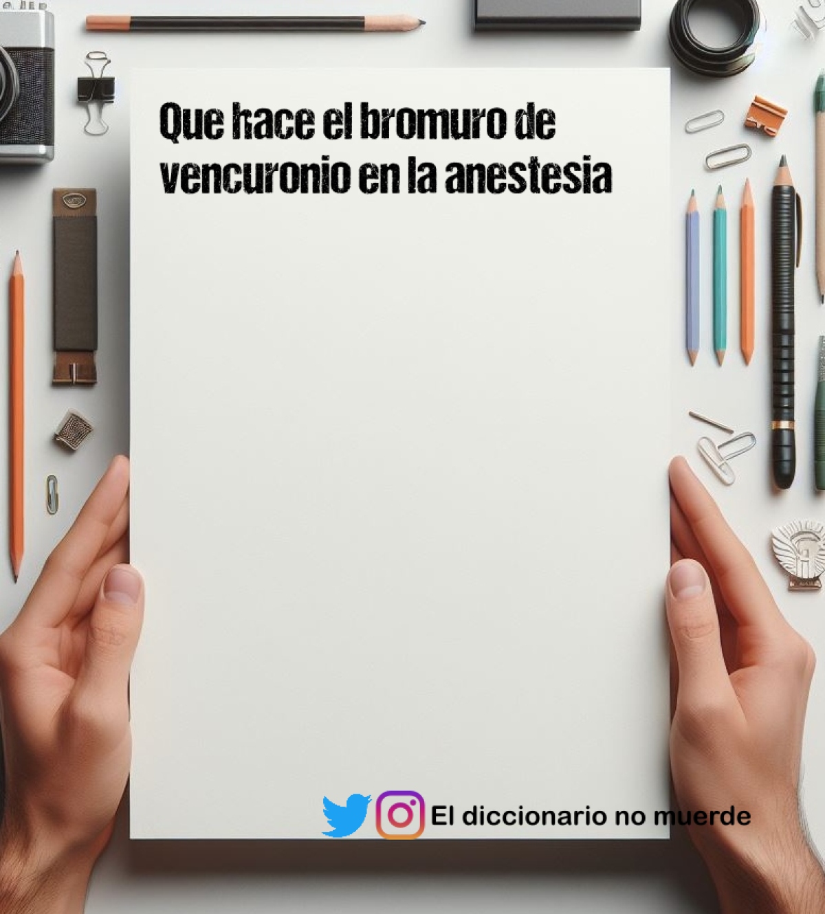 Que hace el bromuro de vencuronio en la anestesia