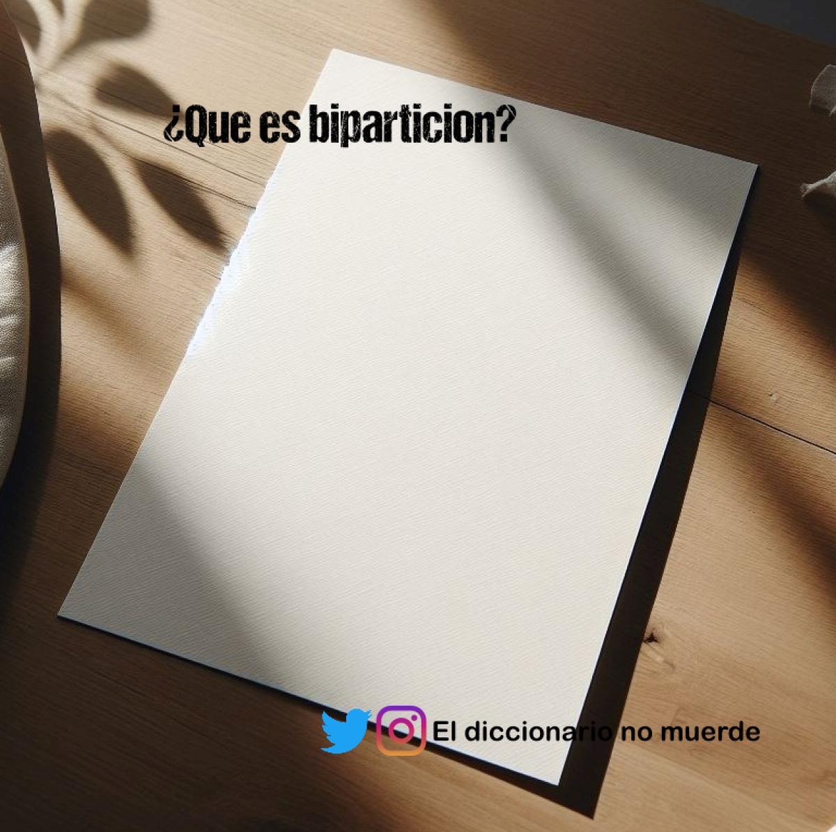 ¿Que es biparticion?