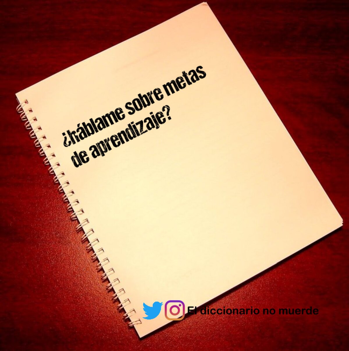 ¿háblame sobre metas de aprendizaje?