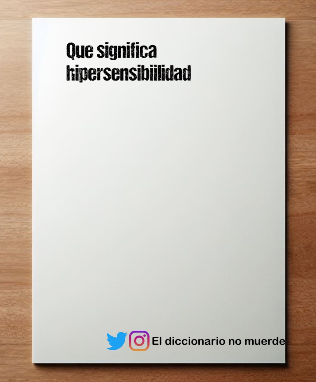 Que significa hipersensibiilidad