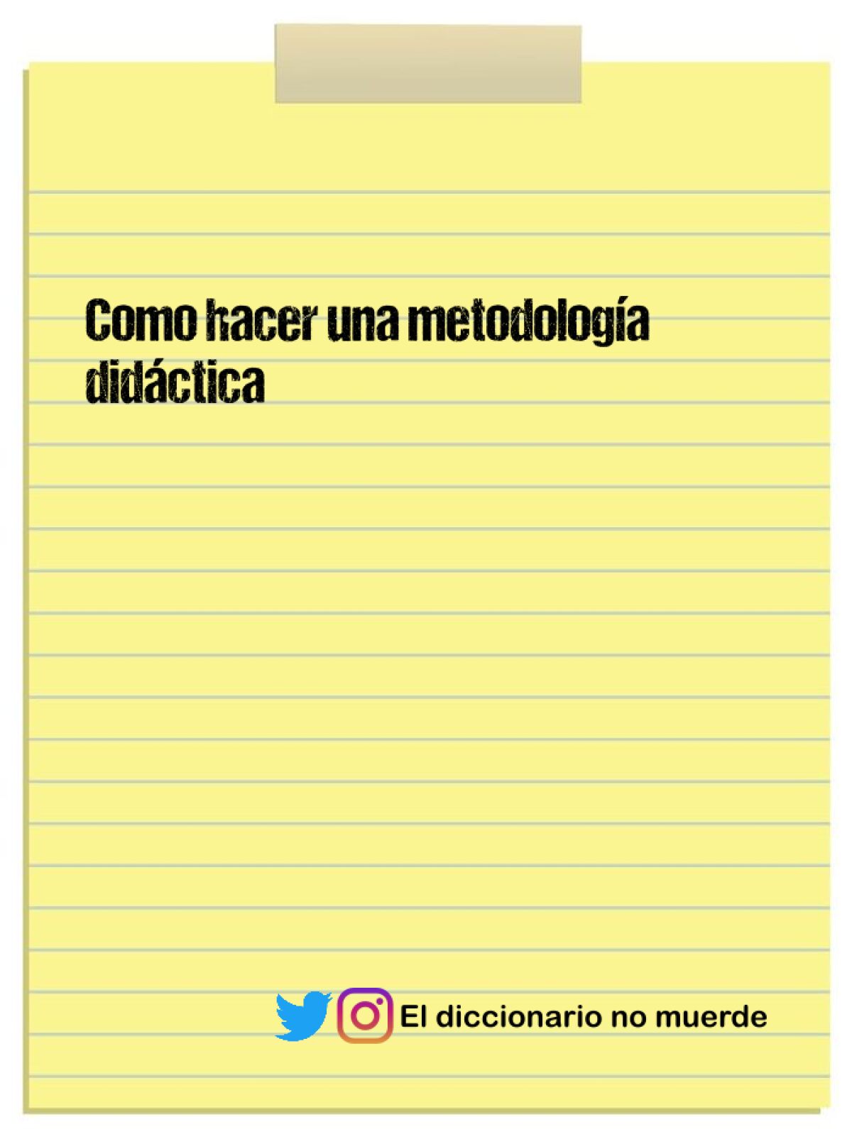 Como hacer una metodología didáctica