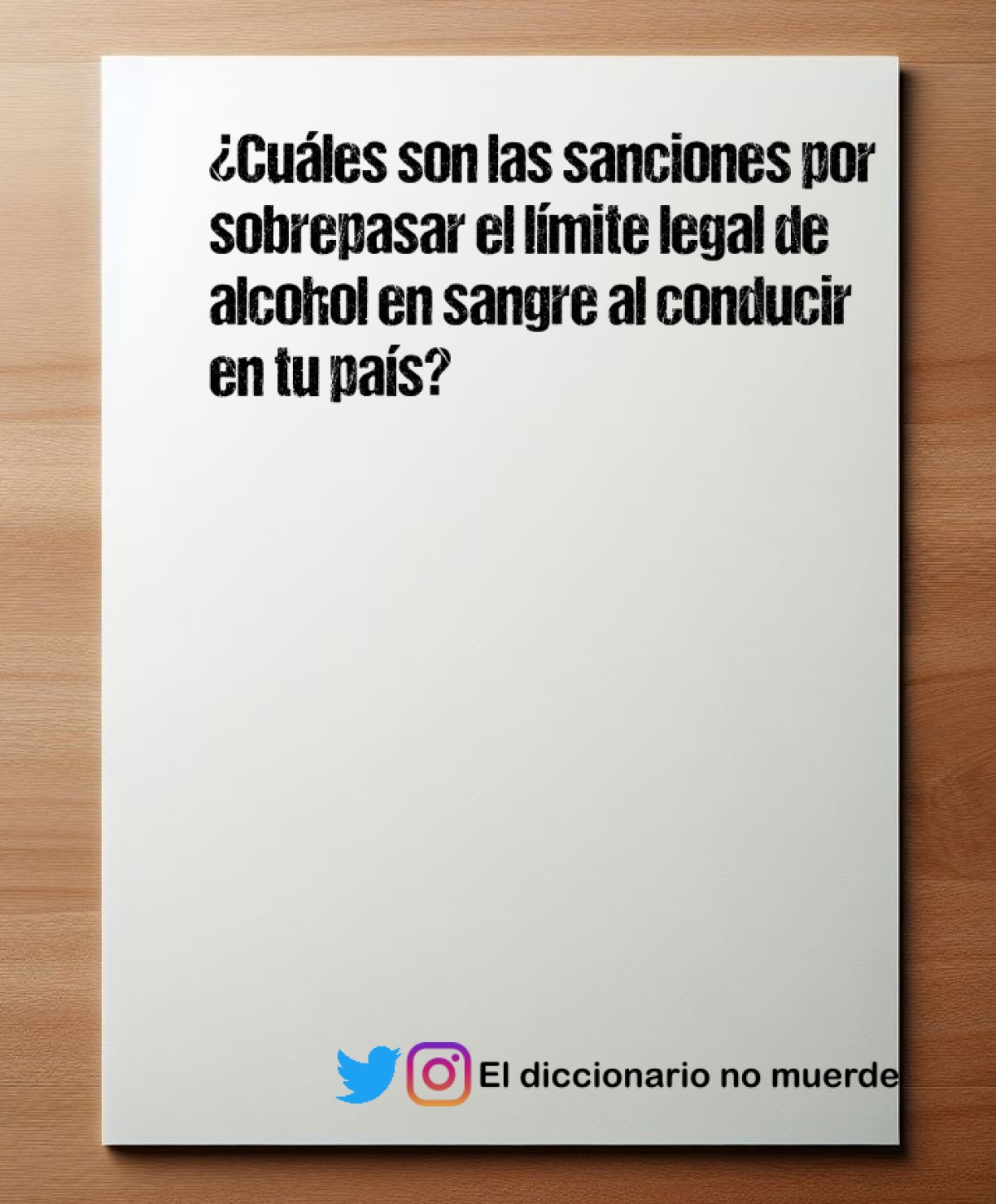 ¿Cuáles son las sanciones por sobrepasar el límite legal de alcohol en sangre al conducir en tu país?