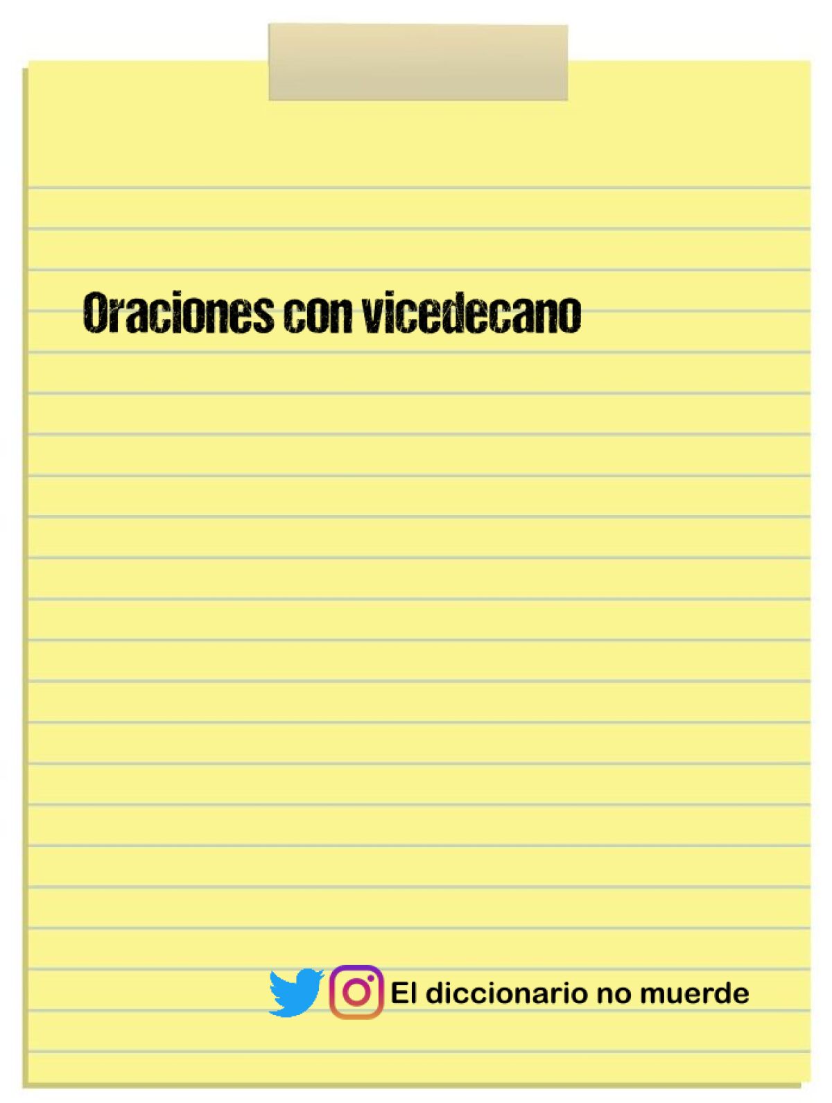 Oraciones con vicedecano