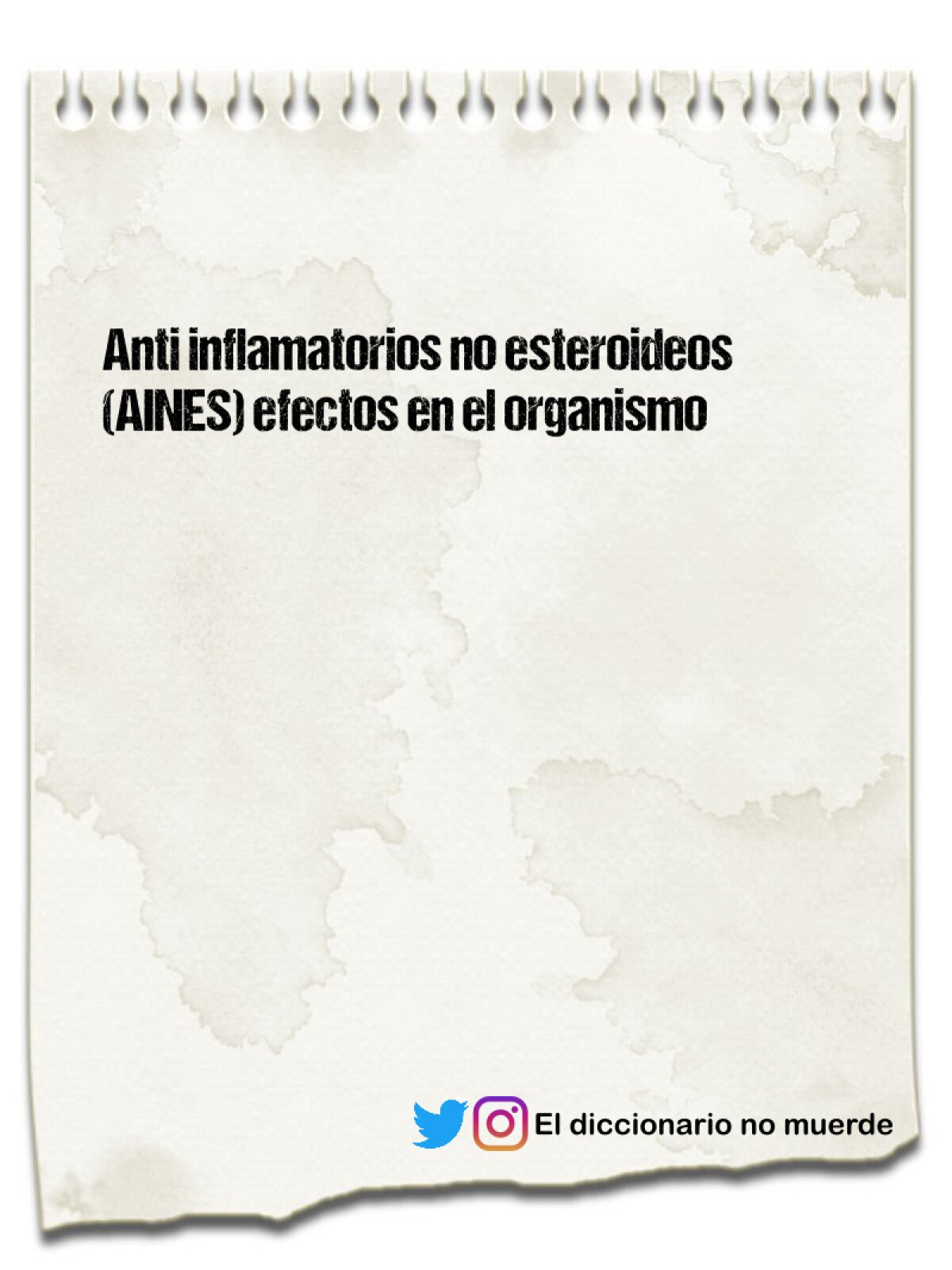 Anti inflamatorios no esteroideos (AINES) efectos en el organismo