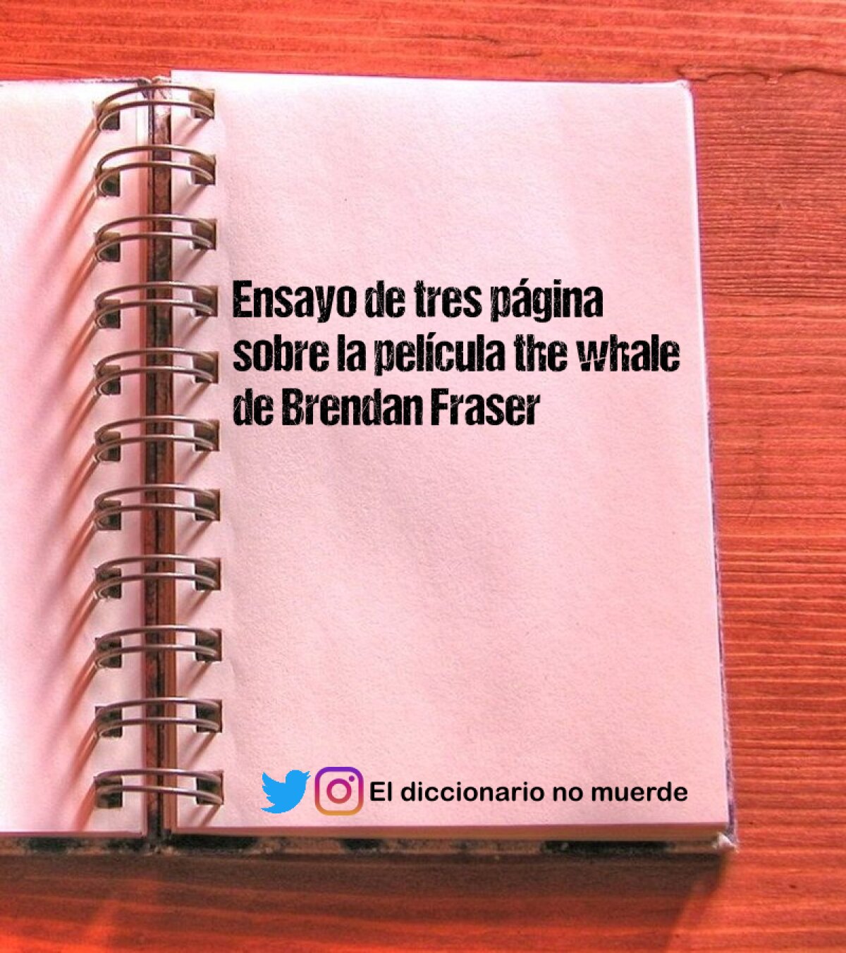 Ensayo de tres página sobre la película the whale de Brendan Fraser