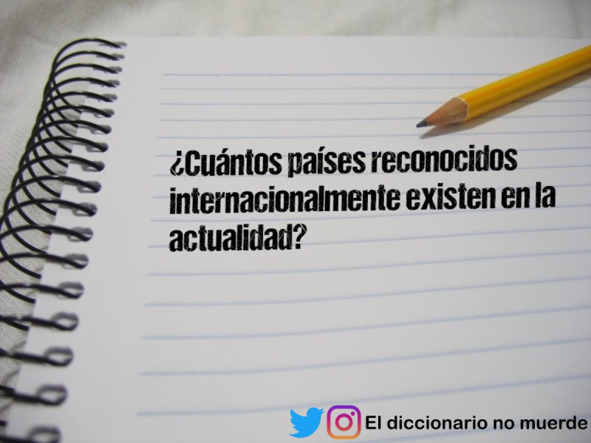 ¿Cuántos países reconocidos internacionalmente existen en la actualidad?