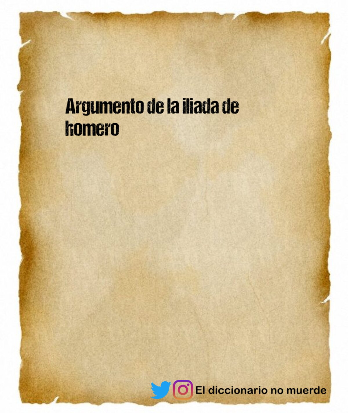 Argumento de la iliada de homero