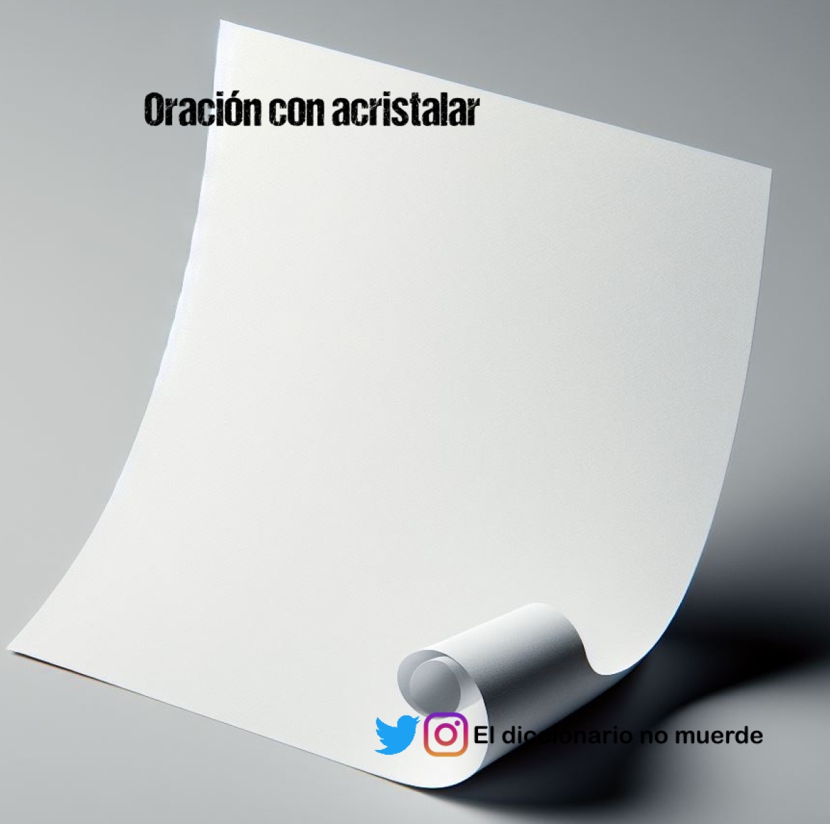 Oración con acristalar