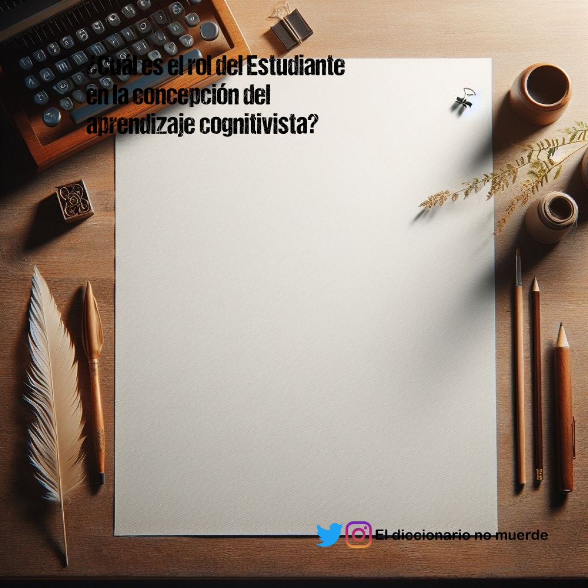 ¿Cuál es el rol del Estudiante en la concepción del aprendizaje cognitivista?