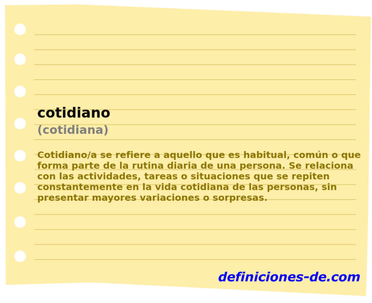 cotidiano (cotidiana)