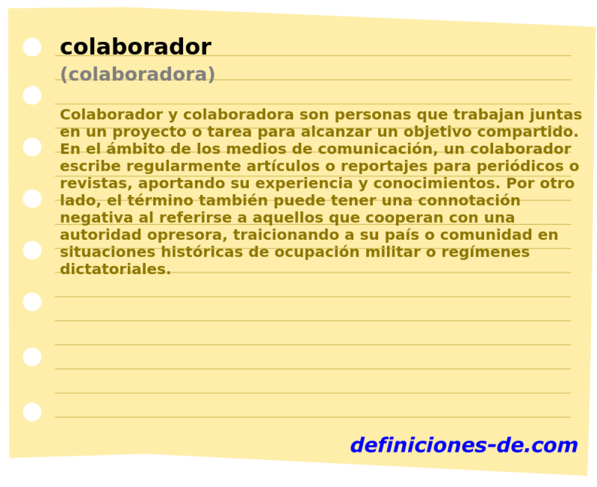 colaborador (colaboradora)