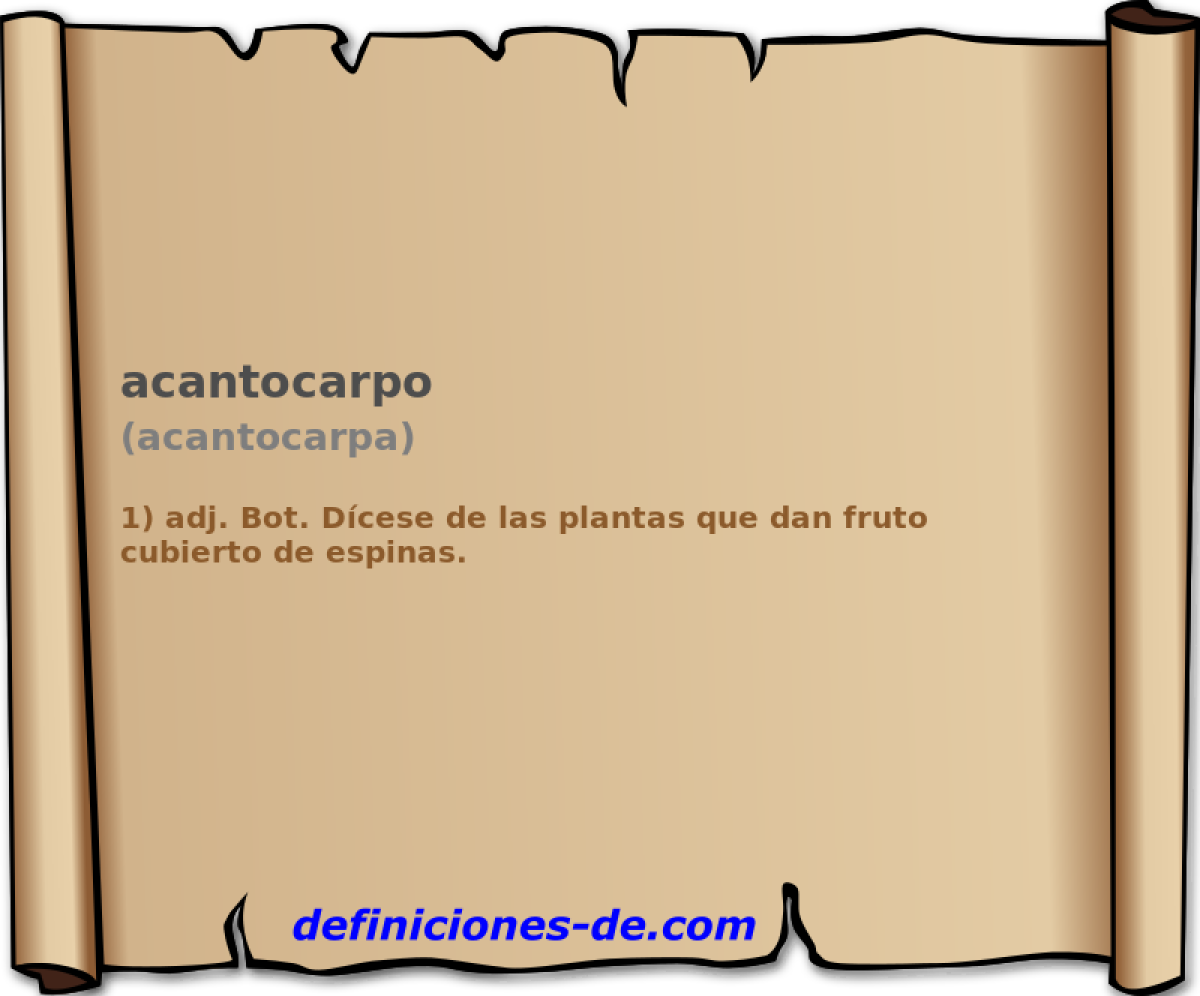 acantocarpo (acantocarpa)