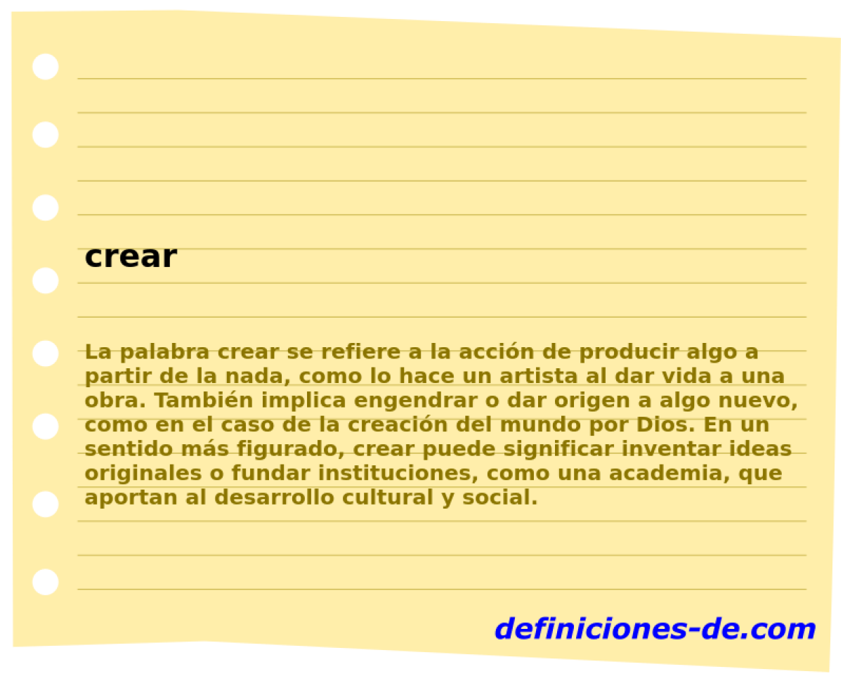 crear 