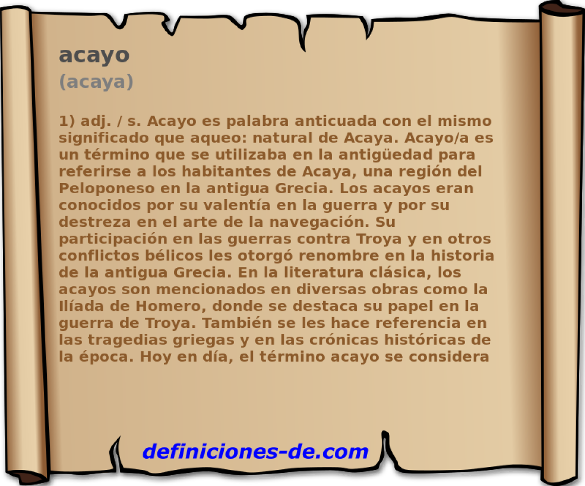 acayo (acaya)