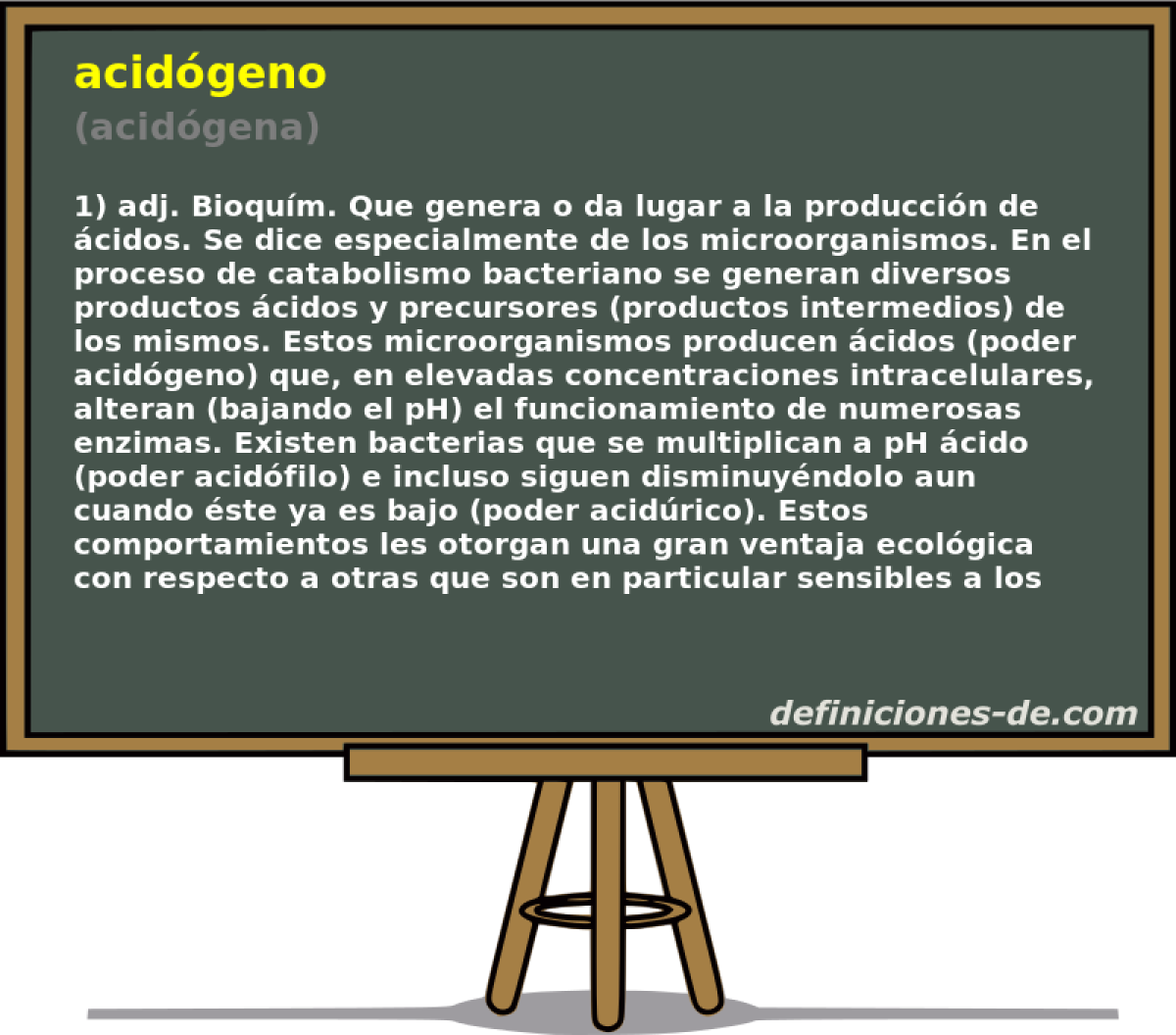 acidgeno (acidgena)