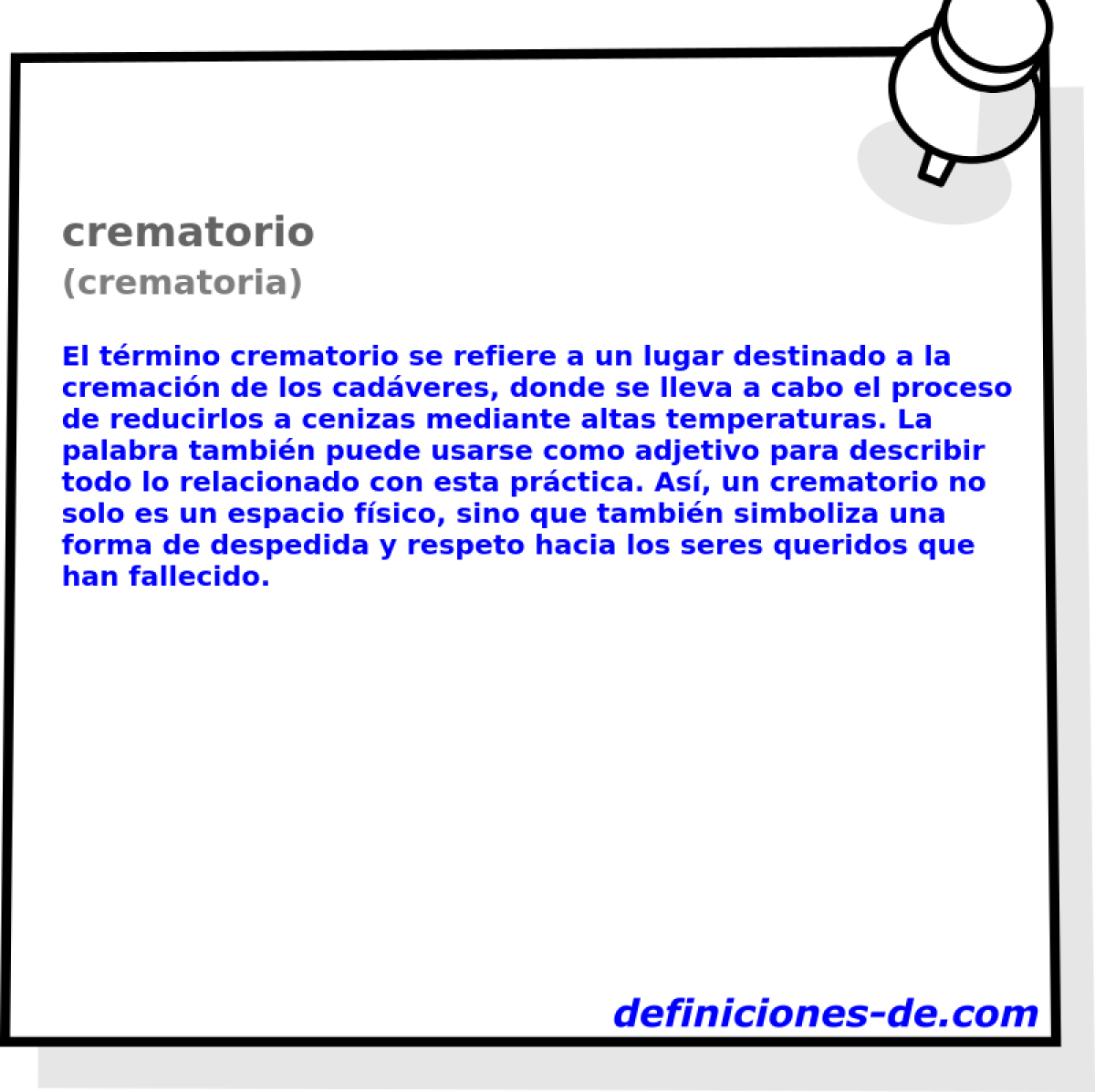 crematorio (crematoria)