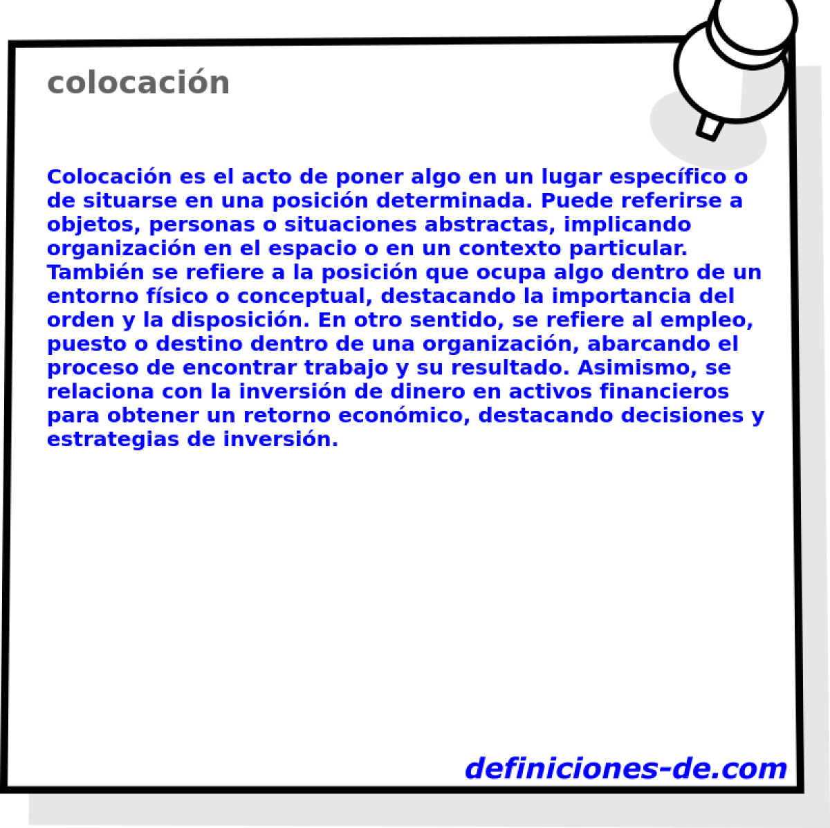 colocacin 