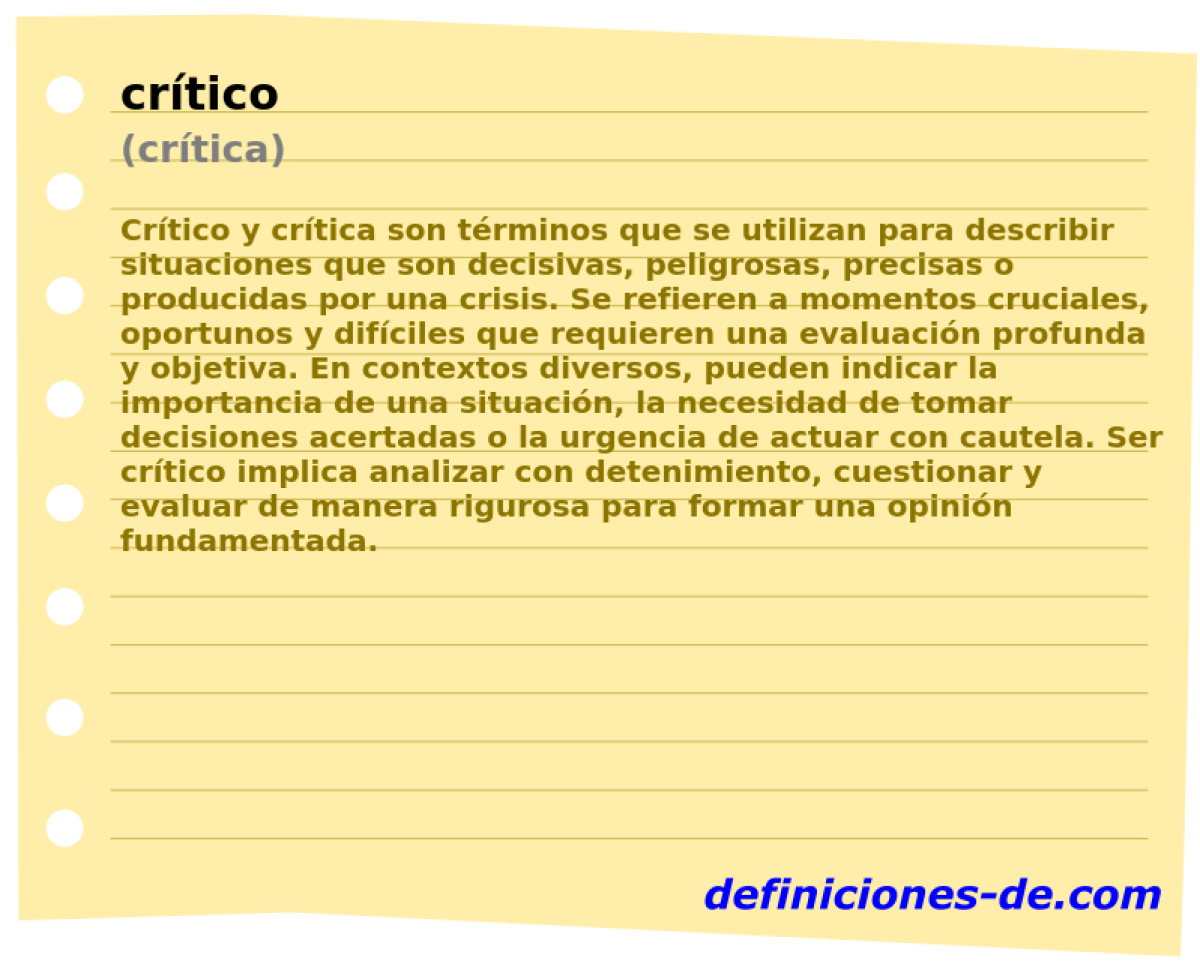 crtico (crtica)