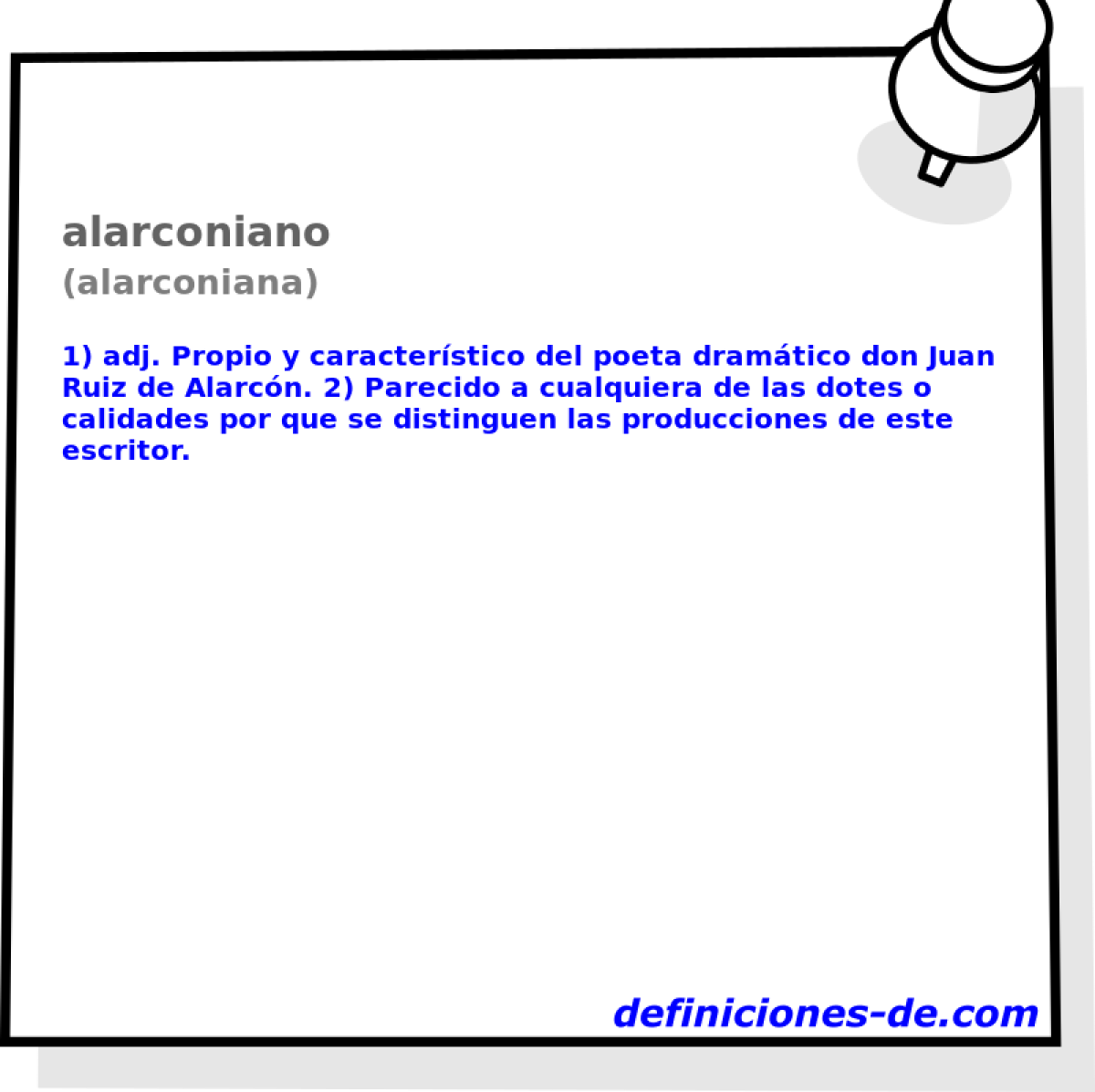 alarconiano (alarconiana)