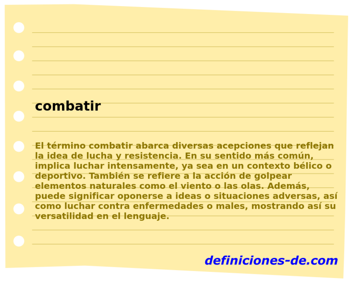 combatir 