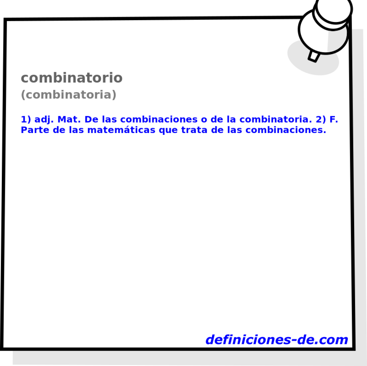 combinatorio (combinatoria)