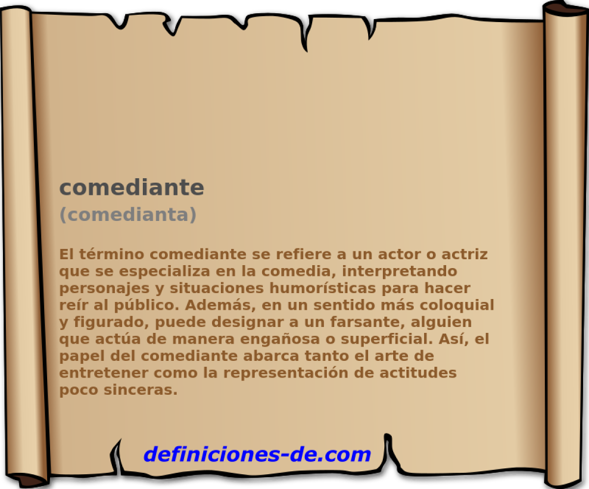 comediante (comedianta)