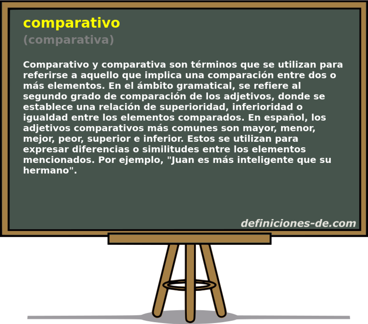 comparativo (comparativa)