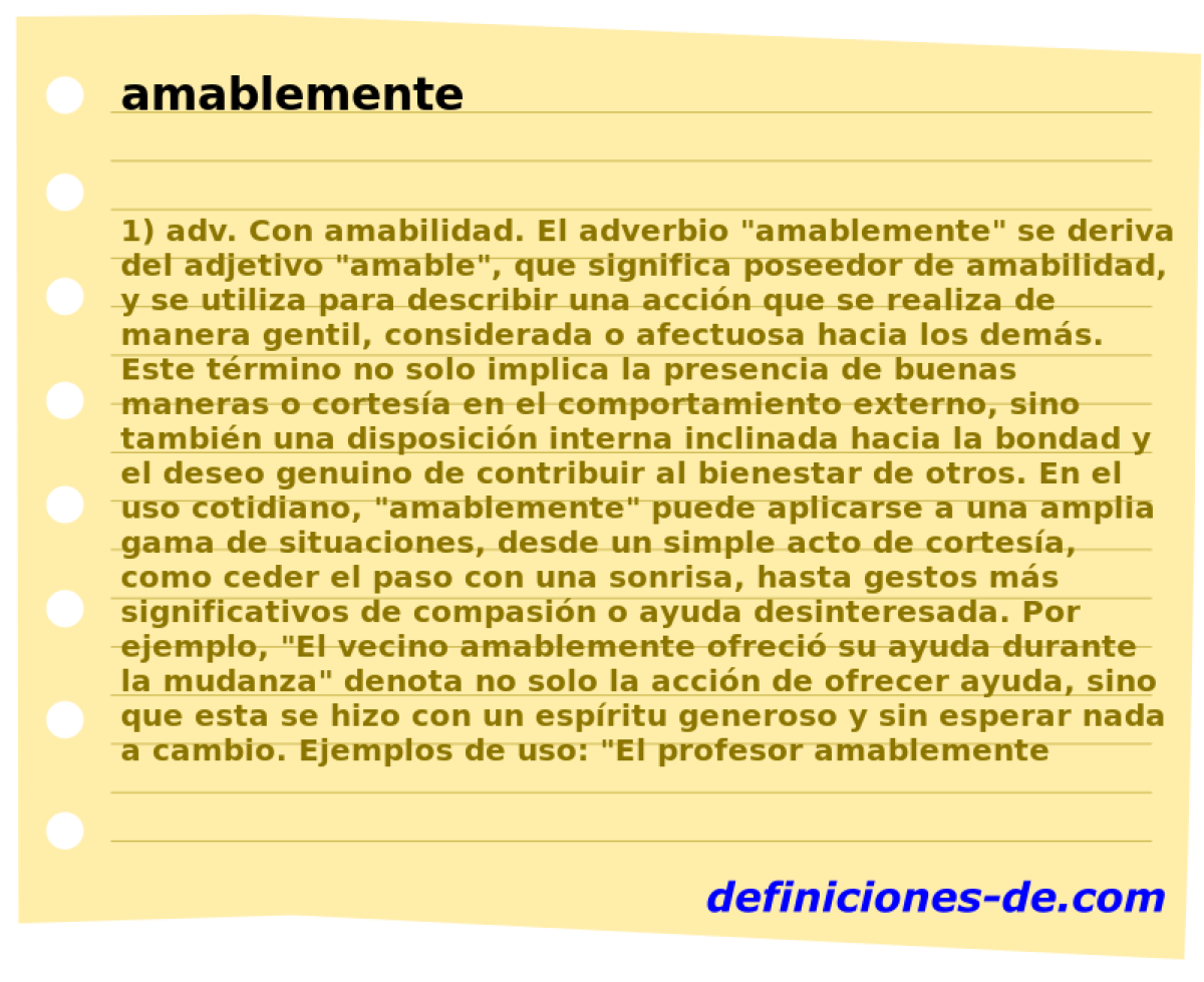 amablemente 