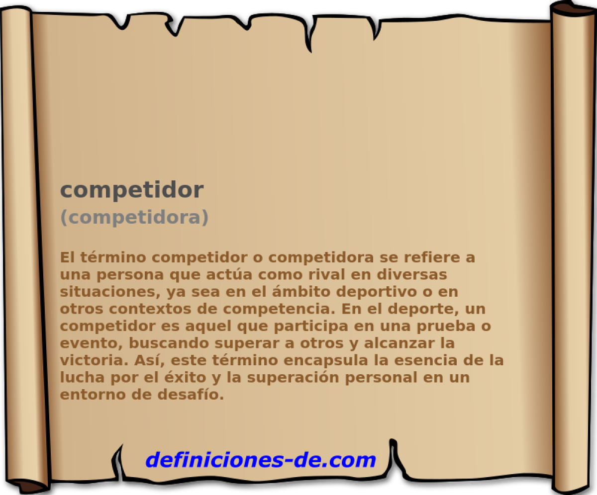 competidor (competidora)