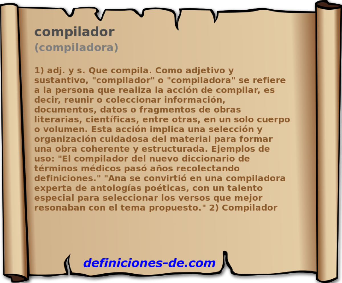 compilador (compiladora)