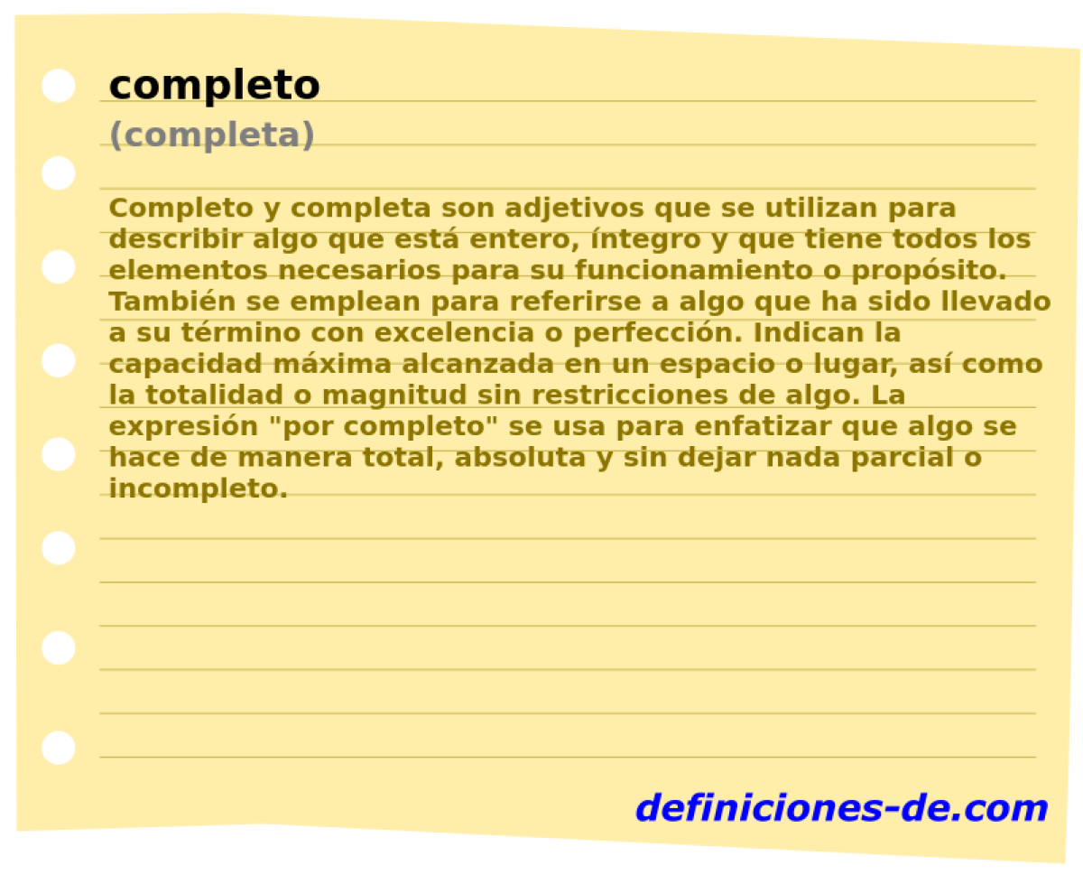 completo (completa)