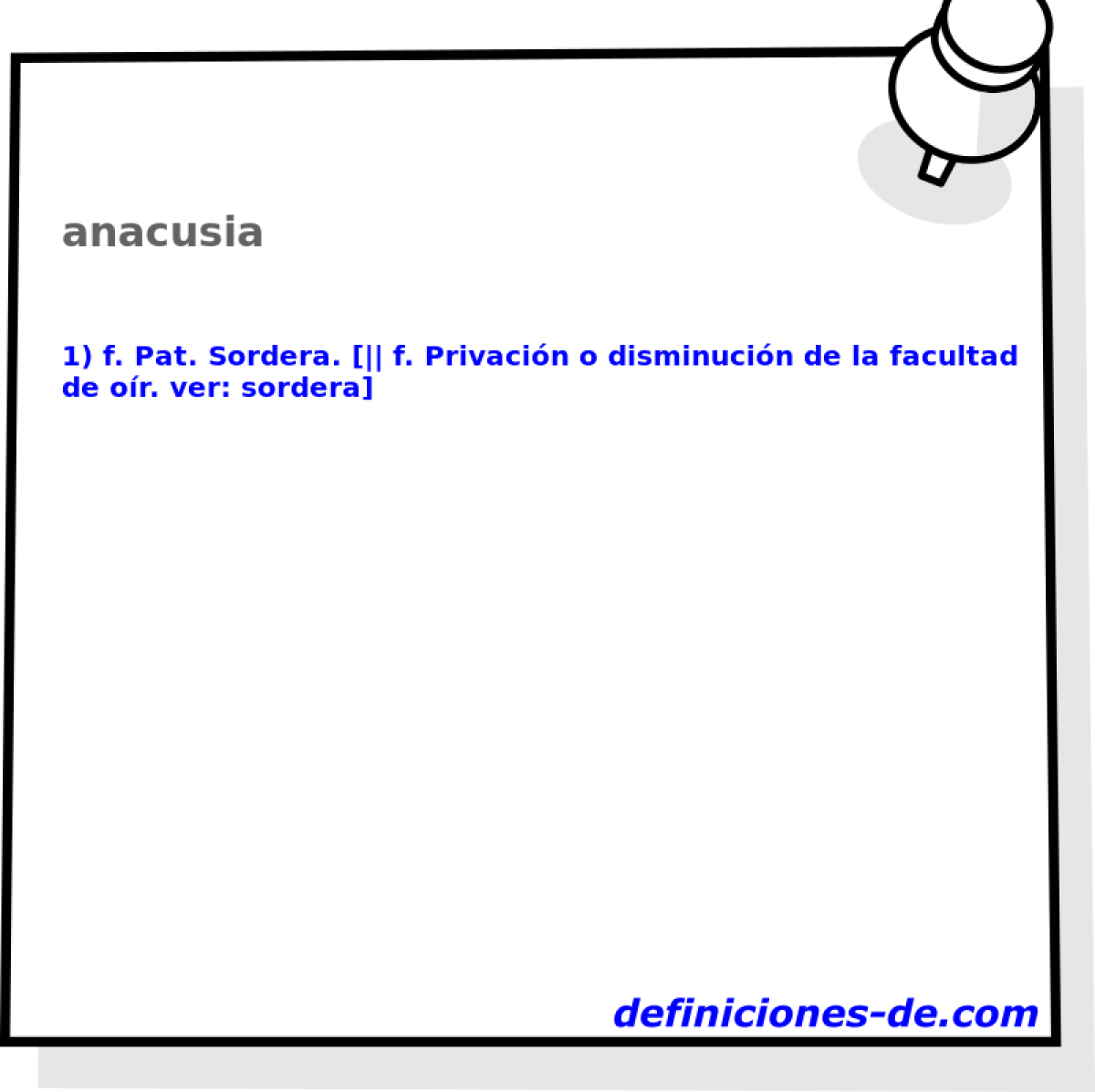 anacusia 