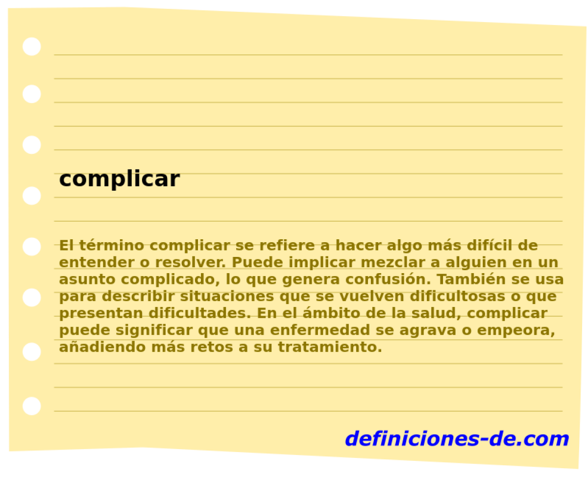 complicar 