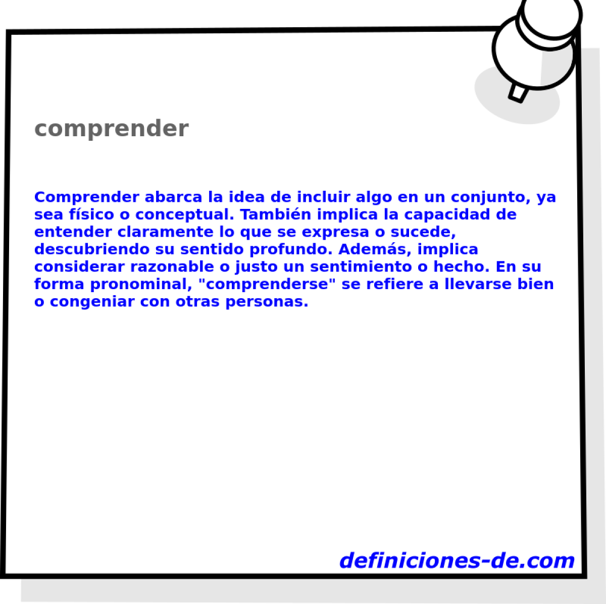 comprender 