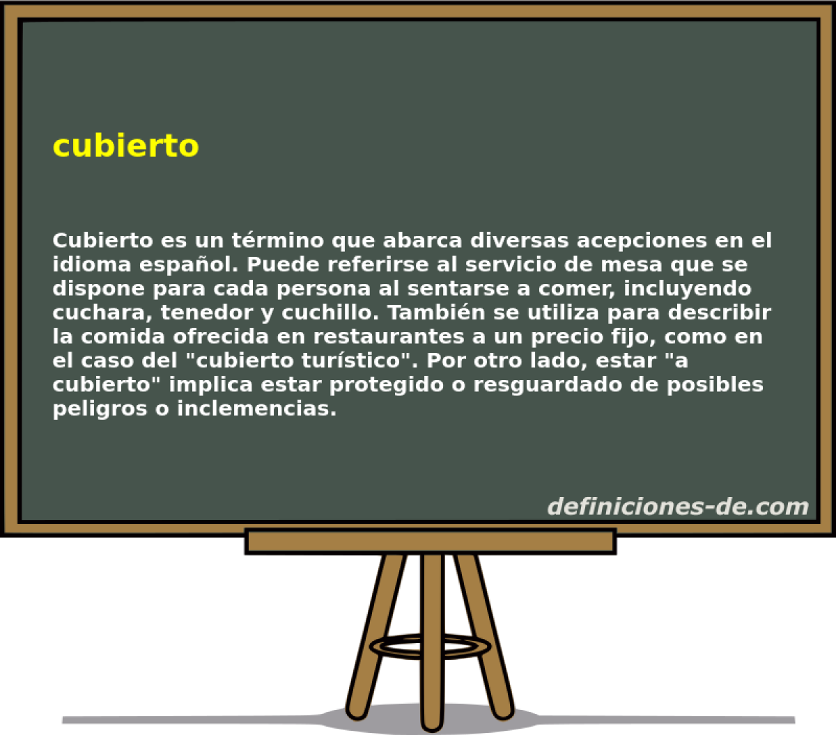 cubierto 