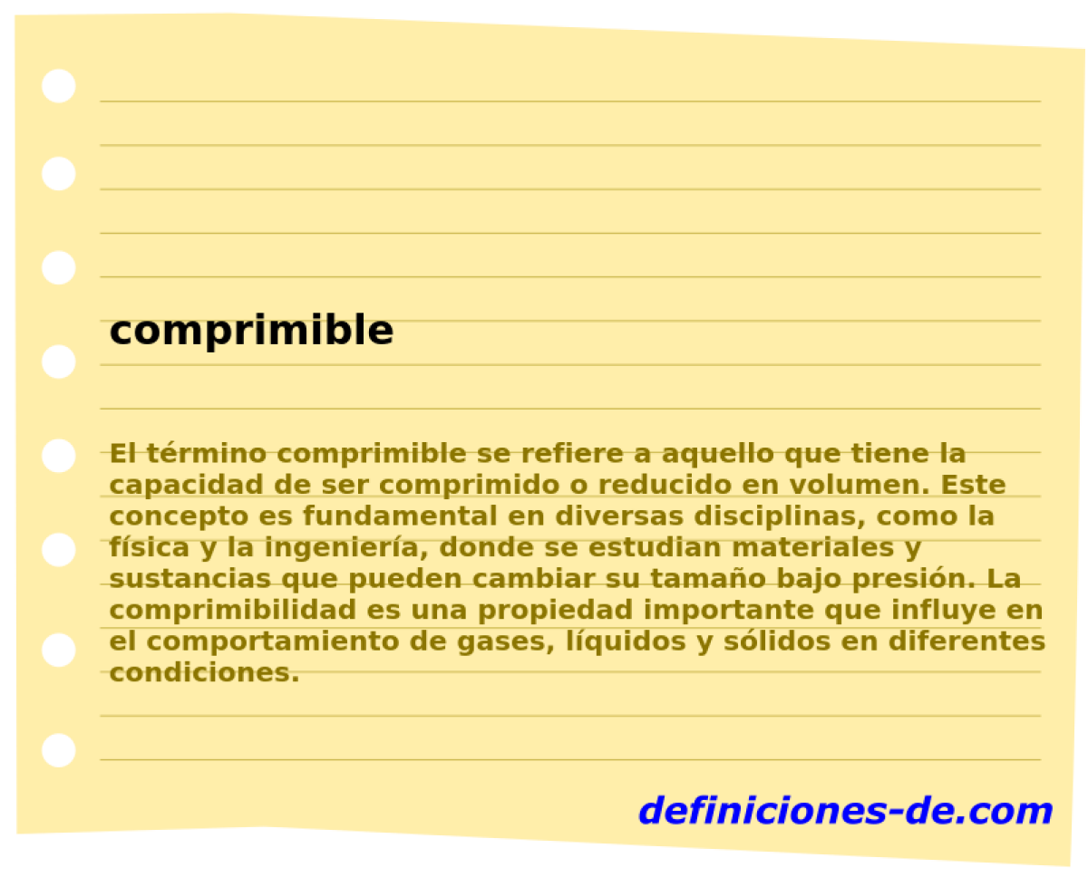 comprimible 